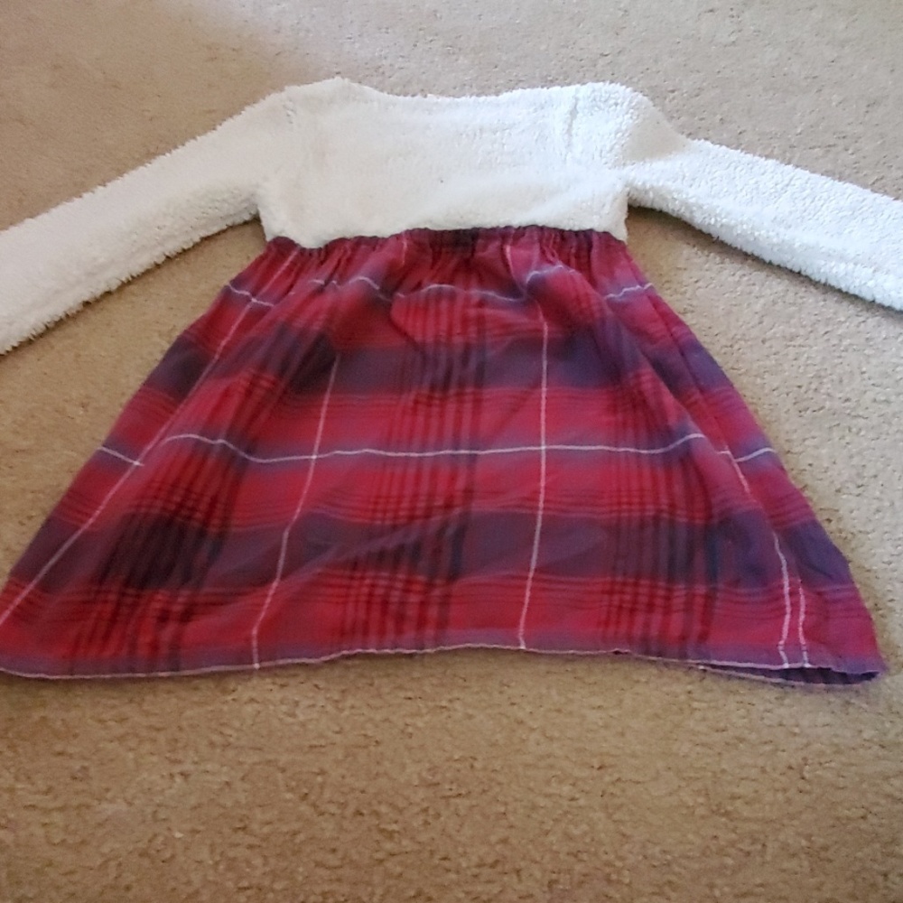 Harper canyon plaid and fleece dress - Picture 2 of 2